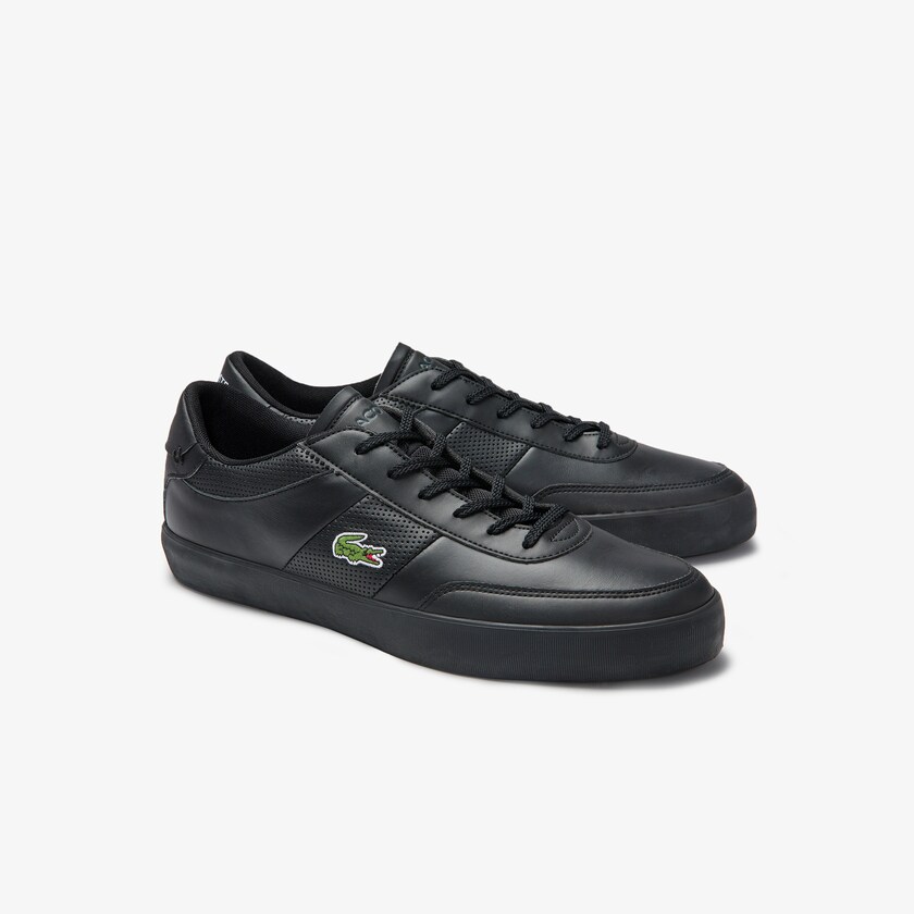 Sapatilhas Pretas Masculino Lacoste Court-Master Leather HP3-52765Y5