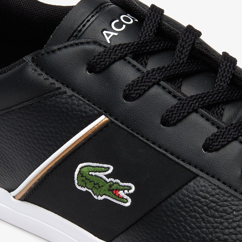 Sapatilhas Pretas Branco Masculino Lacoste Court-Master Tumbled Leather PV8-82138U9