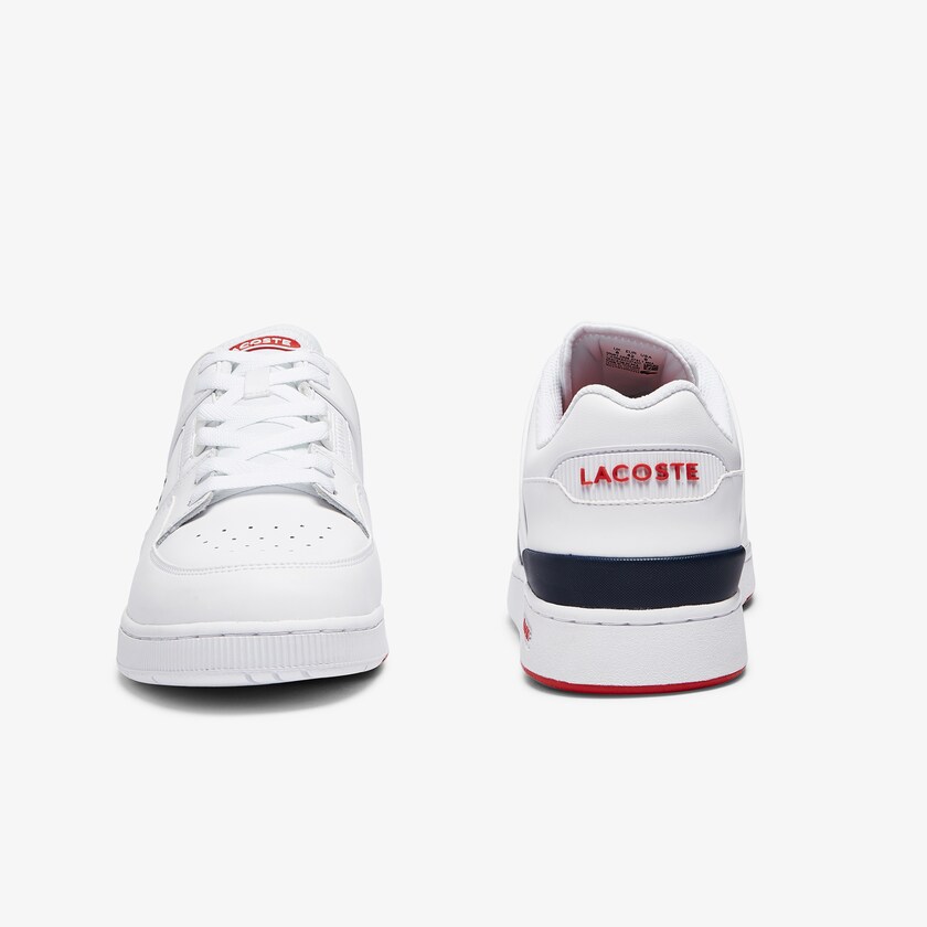 Sapatilhas Branco Azul Marinho Vermelhas Masculino Lacoste Court Cage Leather DI6-26622J8