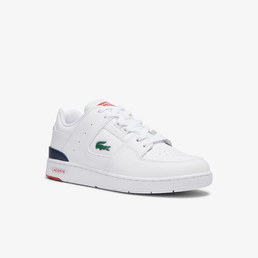 Sapatilhas Branco Azul Marinho Vermelhas Masculino Lacoste Court Cage Leather DI6-26622J8