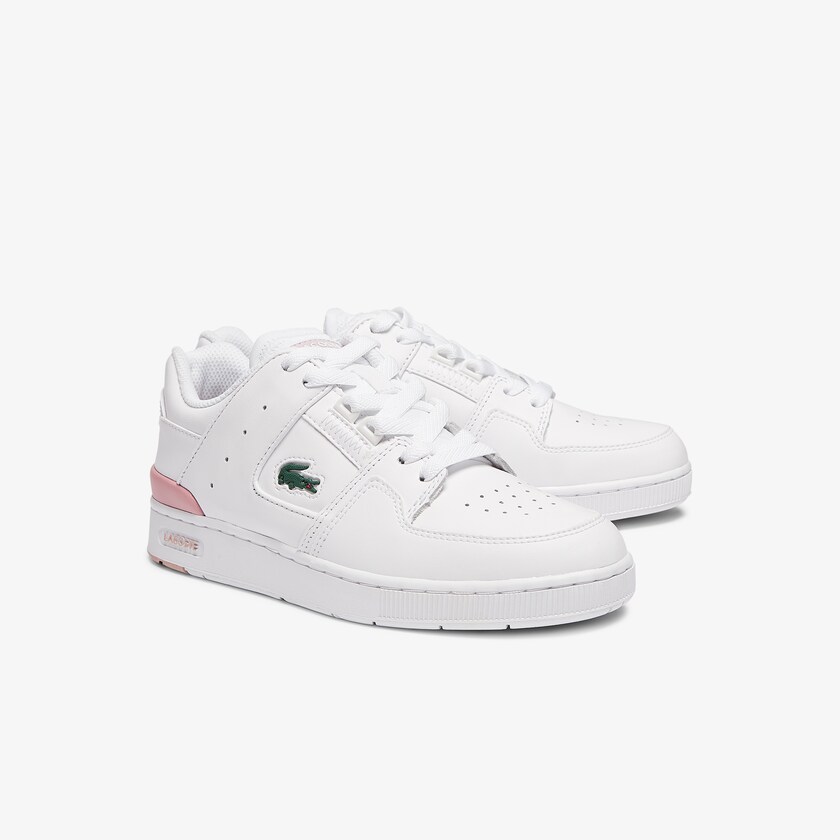 Sapatilhas Branco Luz Rosa Feminino Lacoste Court Cage Sneaker GL6-71387V9