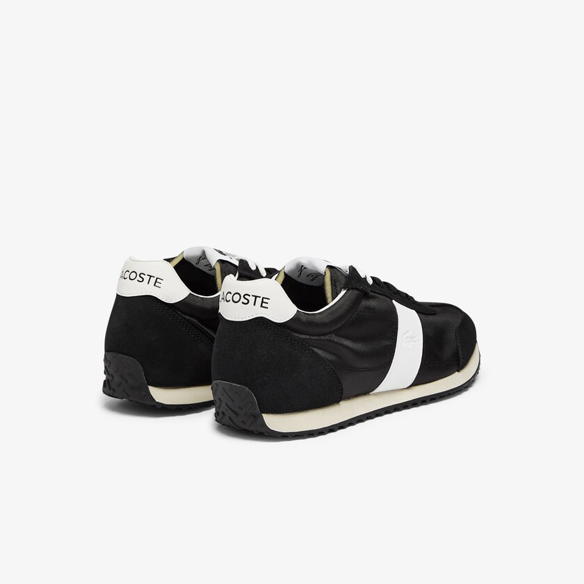Sapatilhas Pretas Cinzentas Masculino Lacoste Court Pace Textile and Suede LL1-77107K9