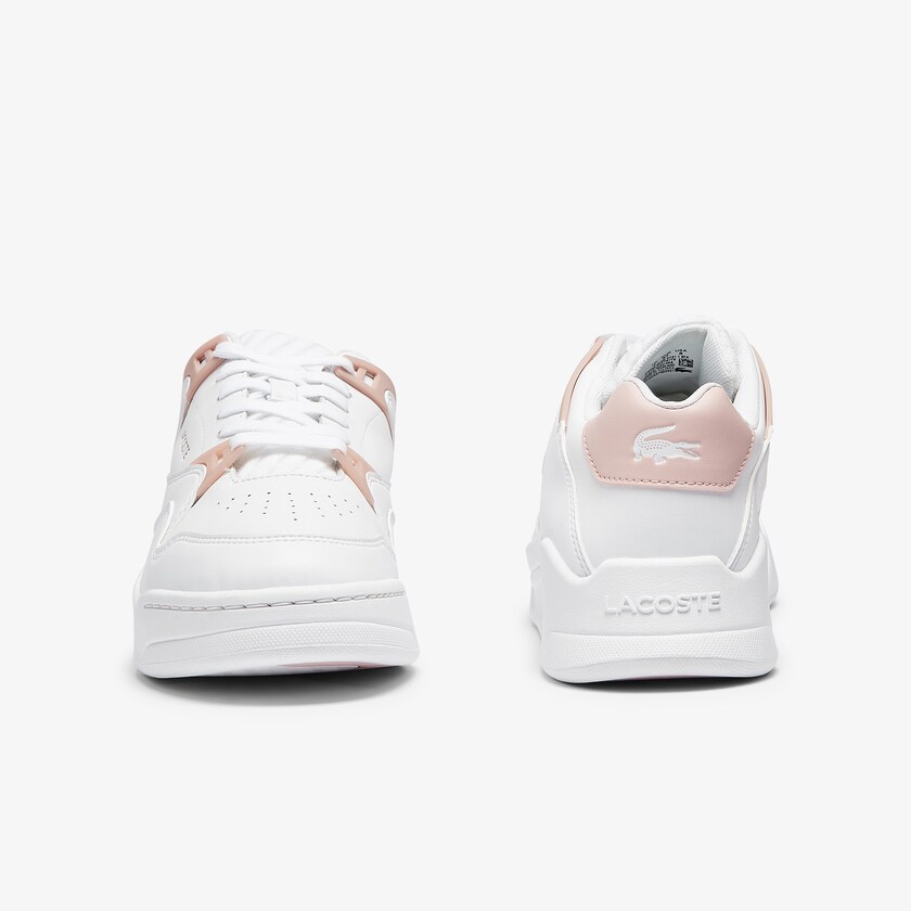 Sapatilhas Branco Rosa Feminino Lacoste Court Slam Leather WT5-53235F9