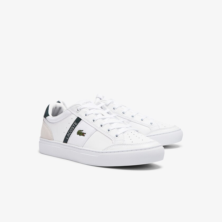 Sapatilhas Branco Masculino Lacoste Courtline Leather and Textile YV7-29022L3