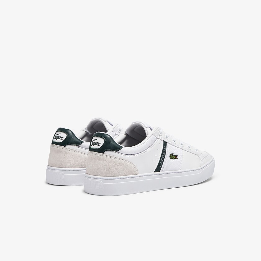Sapatilhas Branco Masculino Lacoste Courtline Leather and Textile YV7-29022L3