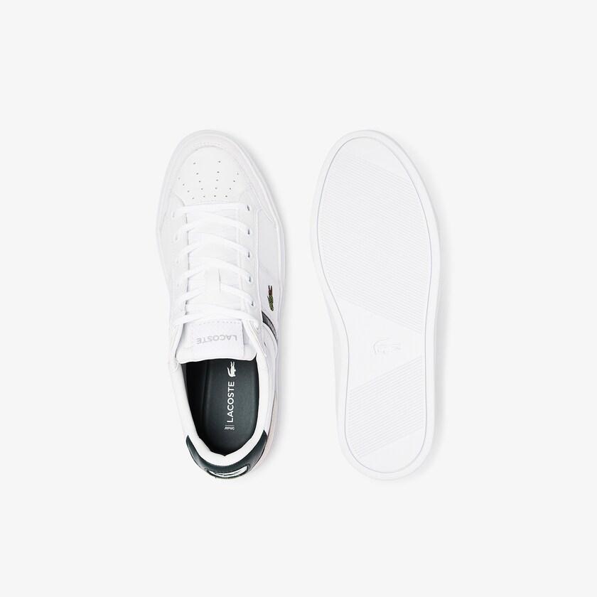 Sapatilhas Branco Masculino Lacoste Courtline Leather and Textile YV7-29022L3