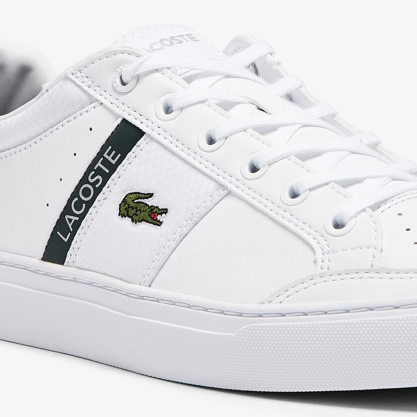 Sapatilhas Branco Masculino Lacoste Courtline Leather and Textile YV7-29022L3