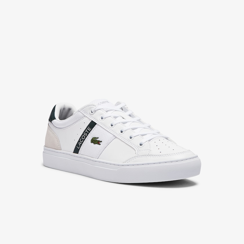 Sapatilhas Branco Masculino Lacoste Courtline Leather and Textile YV7-29022L3