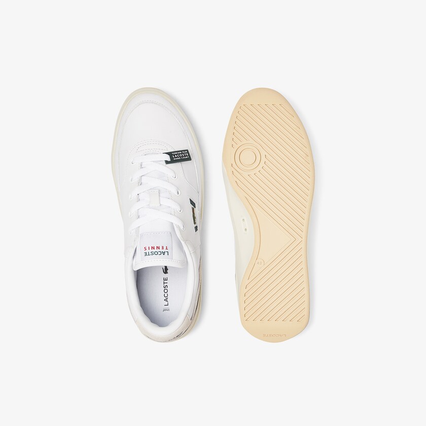 Sapatilhas Branco Masculino Lacoste G80 Leather and Suede UN2-34923D3