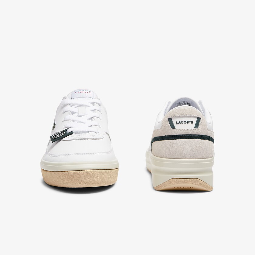 Sapatilhas Branco Masculino Lacoste G80 Leather and Suede UN2-34923D3
