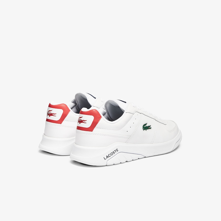 Sapatilhas Branco Bege Masculino Lacoste Game Advance Leather EO1-26252O8