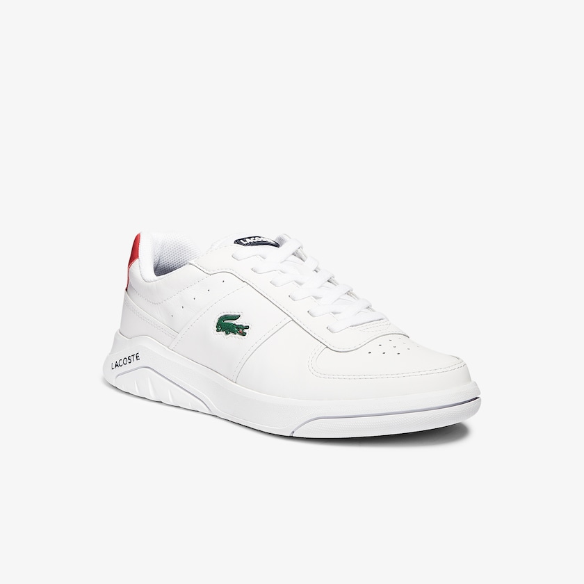 Sapatilhas Branco Bege Masculino Lacoste Game Advance Leather EO1-26252O8
