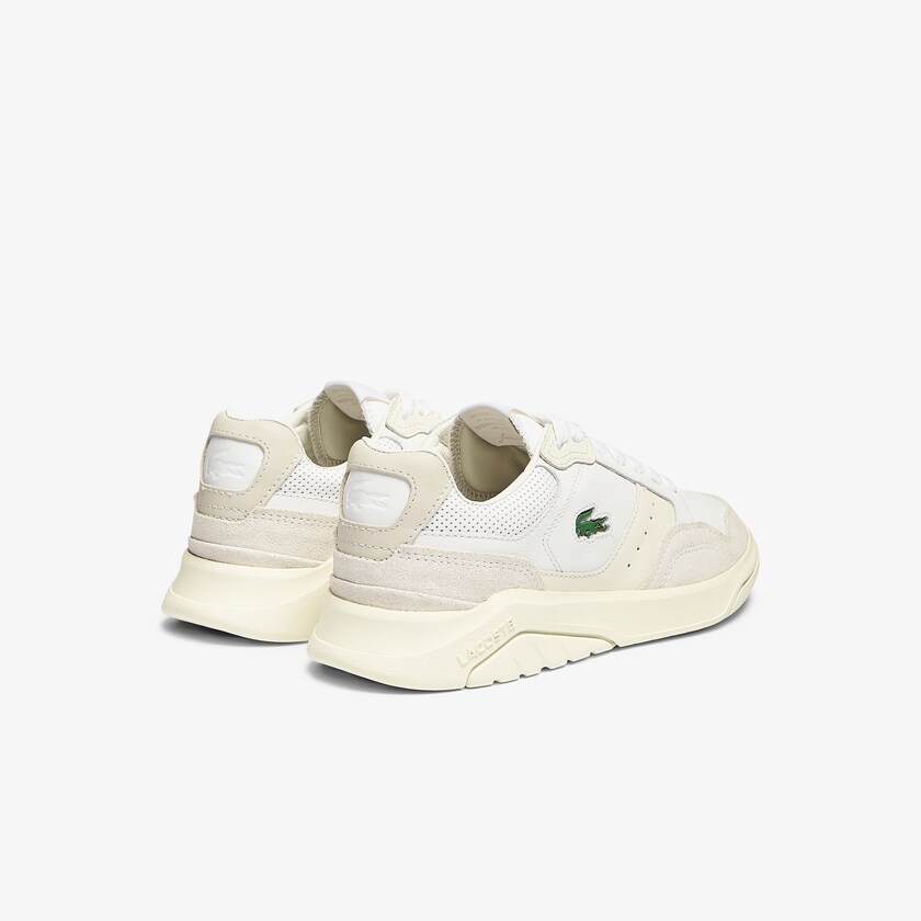 Sapatilhas Branco Branco Feminino Lacoste Game Advance Luxe Leather and Suede JL1-02510H9