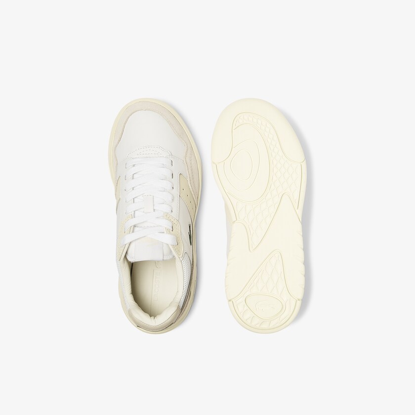 Sapatilhas Branco Branco Feminino Lacoste Game Advance Luxe Leather and Suede JL1-02510H9