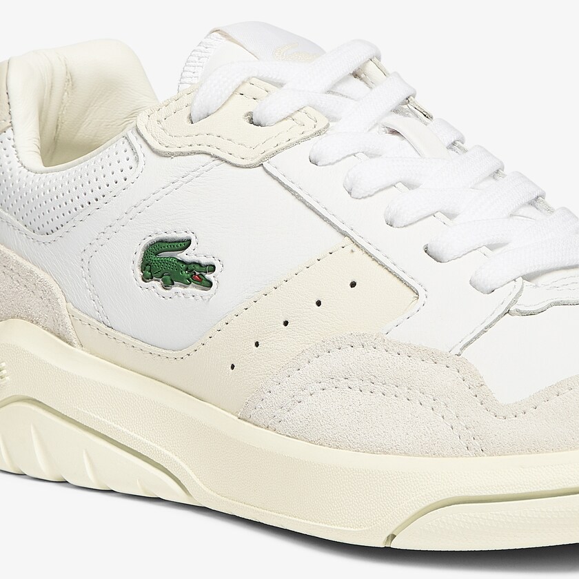 Sapatilhas Branco Branco Feminino Lacoste Game Advance Luxe Leather and Suede JL1-02510H9