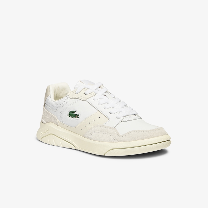 Sapatilhas Branco Branco Feminino Lacoste Game Advance Luxe Leather and Suede JL1-02510H9