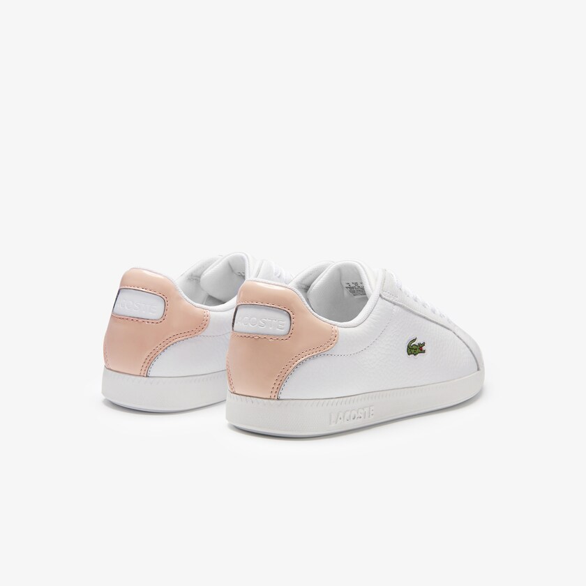 Sapatilhas Branco Luz Laranja Feminino Lacoste Graduate Leather JQ4-36233L4
