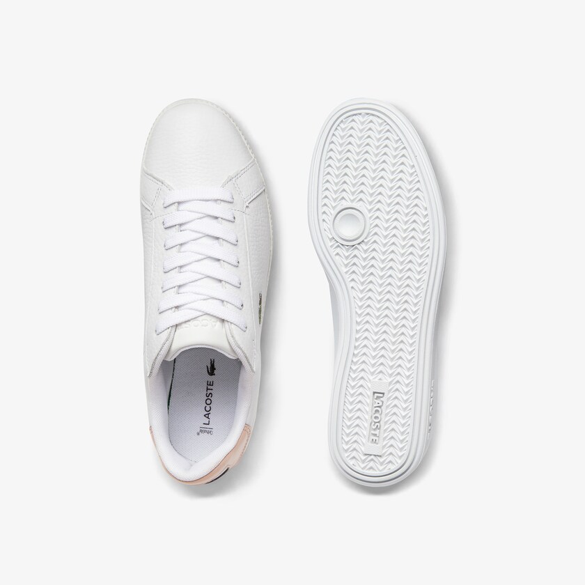 Sapatilhas Branco Luz Laranja Feminino Lacoste Graduate Leather JQ4-36233L4