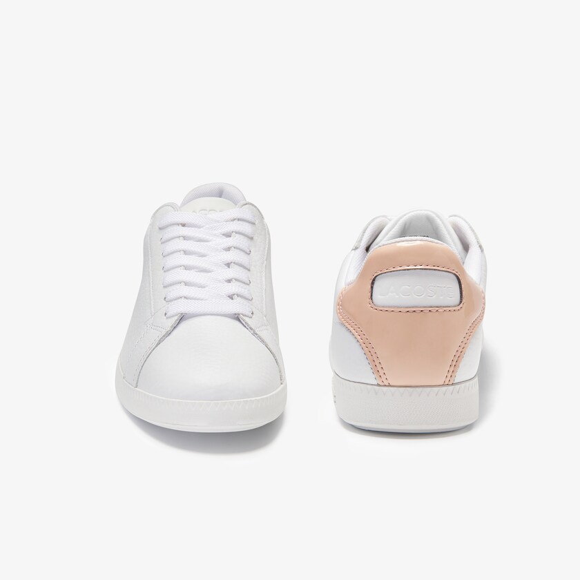 Sapatilhas Branco Luz Laranja Feminino Lacoste Graduate Leather JQ4-36233L4
