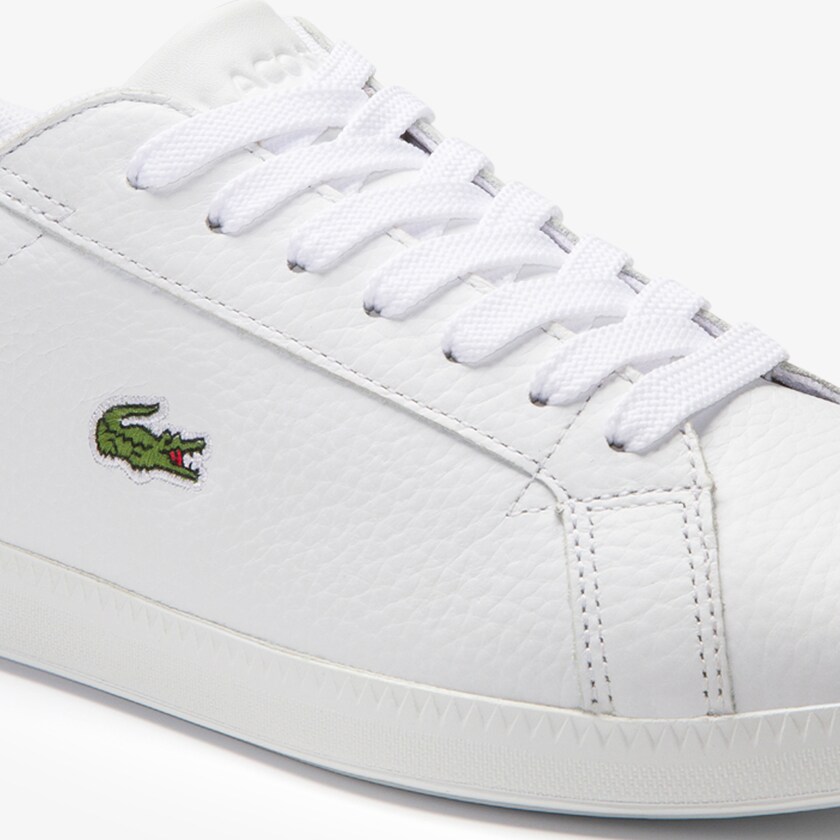 Sapatilhas Branco Luz Laranja Feminino Lacoste Graduate Leather JQ4-36233L4
