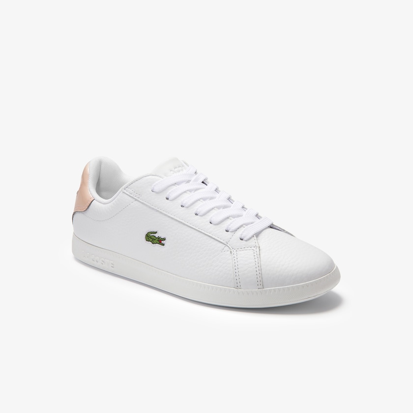 Sapatilhas Branco Luz Laranja Feminino Lacoste Graduate Leather JQ4-36233L4