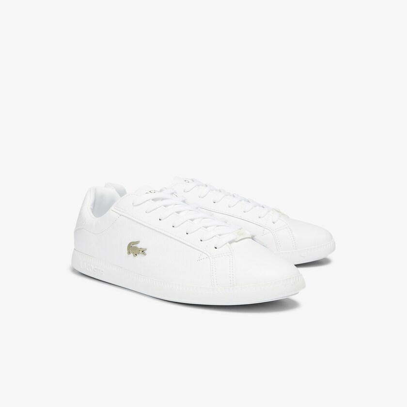 Sapatilhas Branco Masculino Lacoste Graduate Leather and Synthetic YW7-54935P0