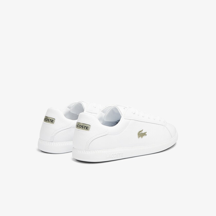 Sapatilhas Branco Masculino Lacoste Graduate Leather and Synthetic YW7-54935P0