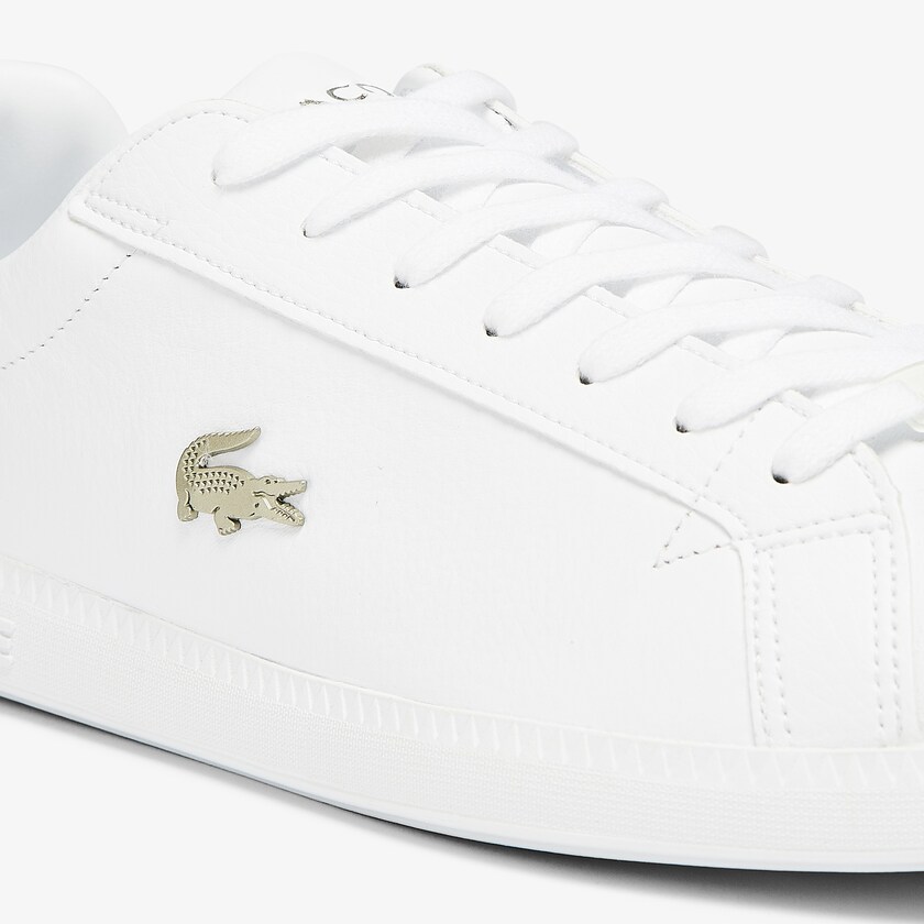 Sapatilhas Branco Masculino Lacoste Graduate Leather and Synthetic YW7-54935P0