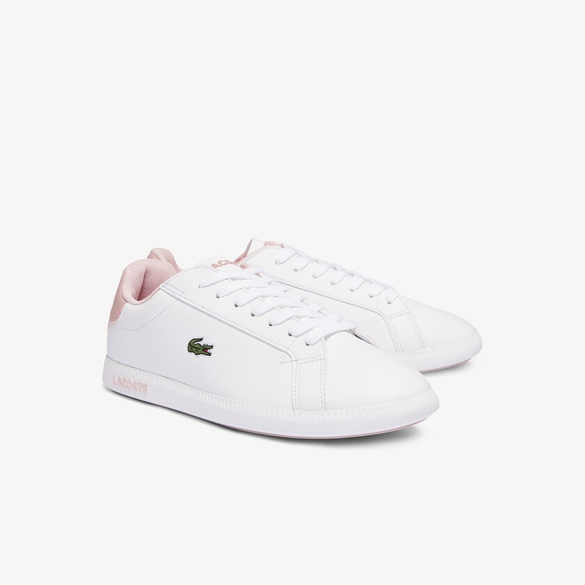 Sapatilhas Branco Rosa Criança Lacoste Graduate Synthetic GB3-97399X6