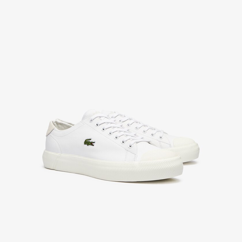 Sapatilhas Branco Cinzentas Masculino Lacoste Gripshot Leather OA7-86078O8