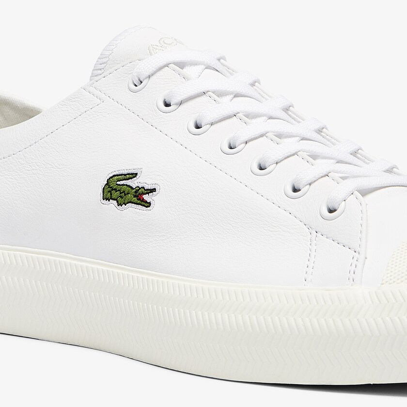 Sapatilhas Branco Cinzentas Masculino Lacoste Gripshot Leather OA7-86078O8