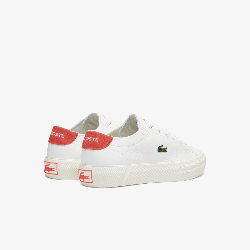 Sapatilhas Branco Bege Feminino Lacoste Gripshot Leather and Suede XH9-05030Y3