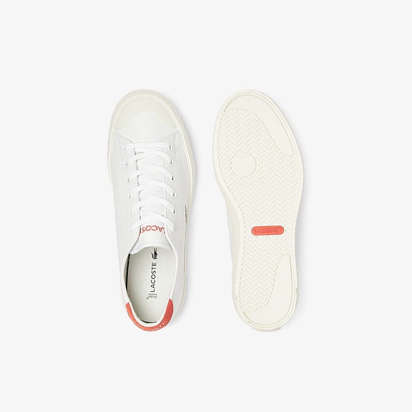 Sapatilhas Branco Bege Feminino Lacoste Gripshot Leather and Suede XH9-05030Y3