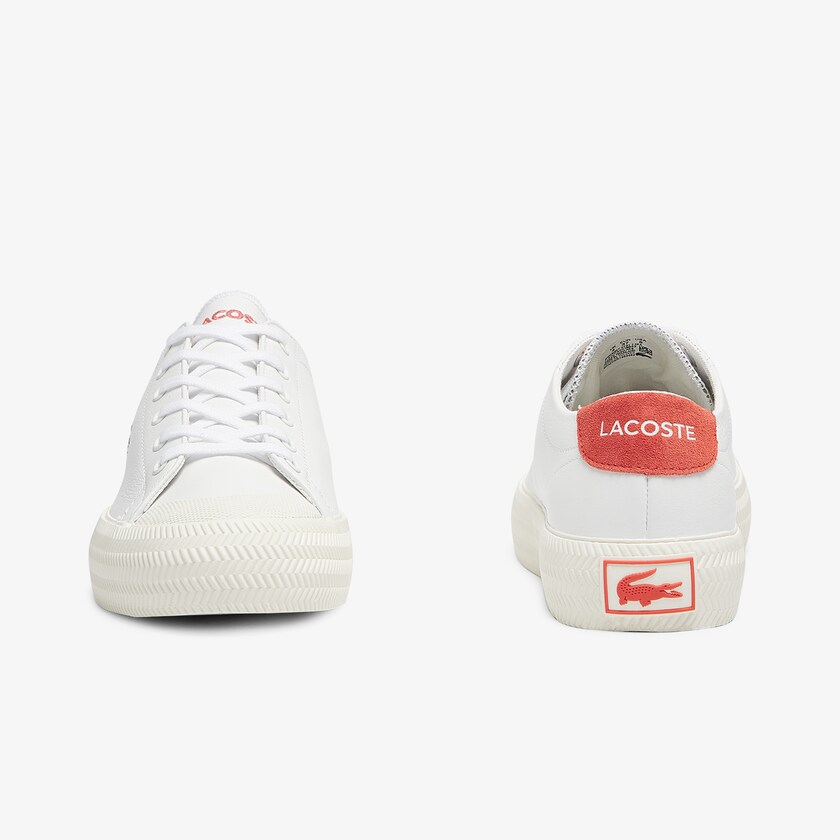 Sapatilhas Branco Bege Feminino Lacoste Gripshot Leather and Suede XH9-05030Y3