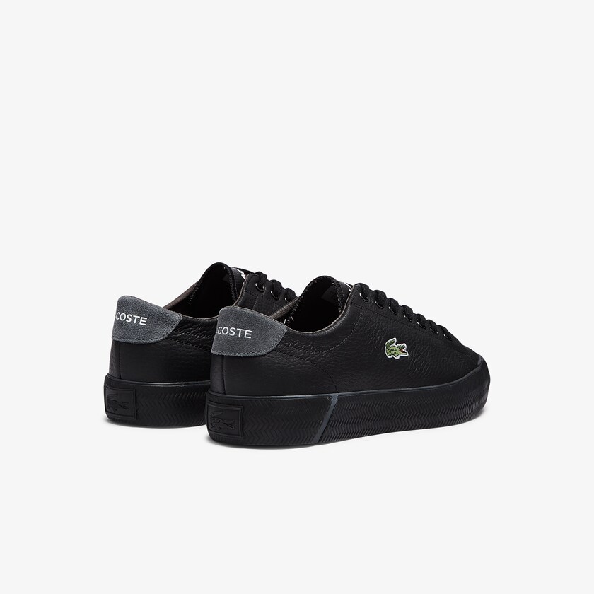 Sapatilhas Pretas Masculino Lacoste Gripshot Tumbled Leather BN9-63406Q0