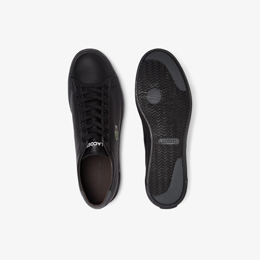 Sapatilhas Pretas Masculino Lacoste Gripshot Tumbled Leather BN9-63406Q0