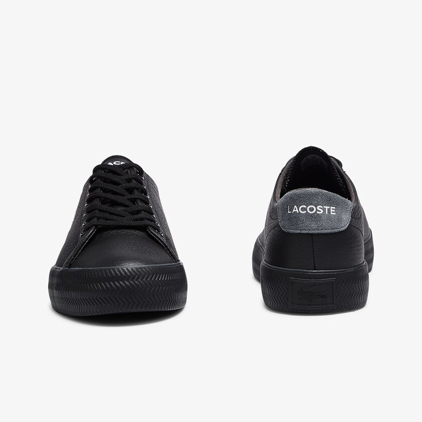 Sapatilhas Pretas Masculino Lacoste Gripshot Tumbled Leather BN9-63406Q0