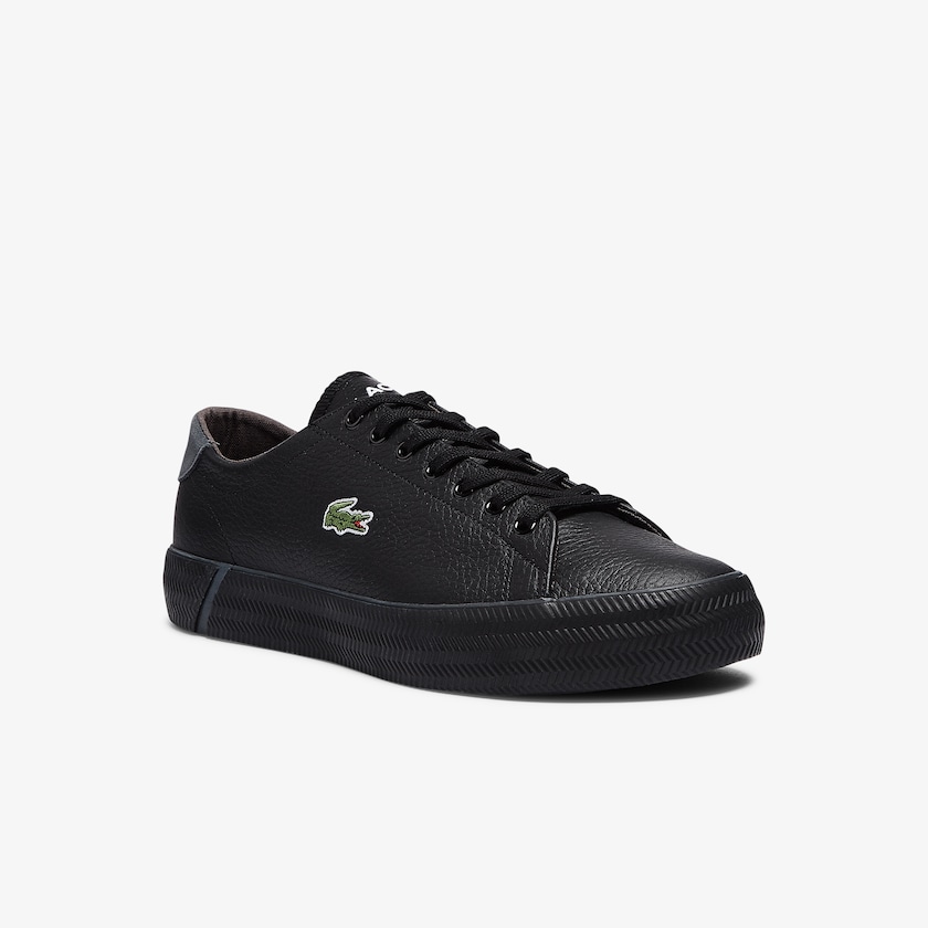 Sapatilhas Pretas Masculino Lacoste Gripshot Tumbled Leather BN9-63406Q0