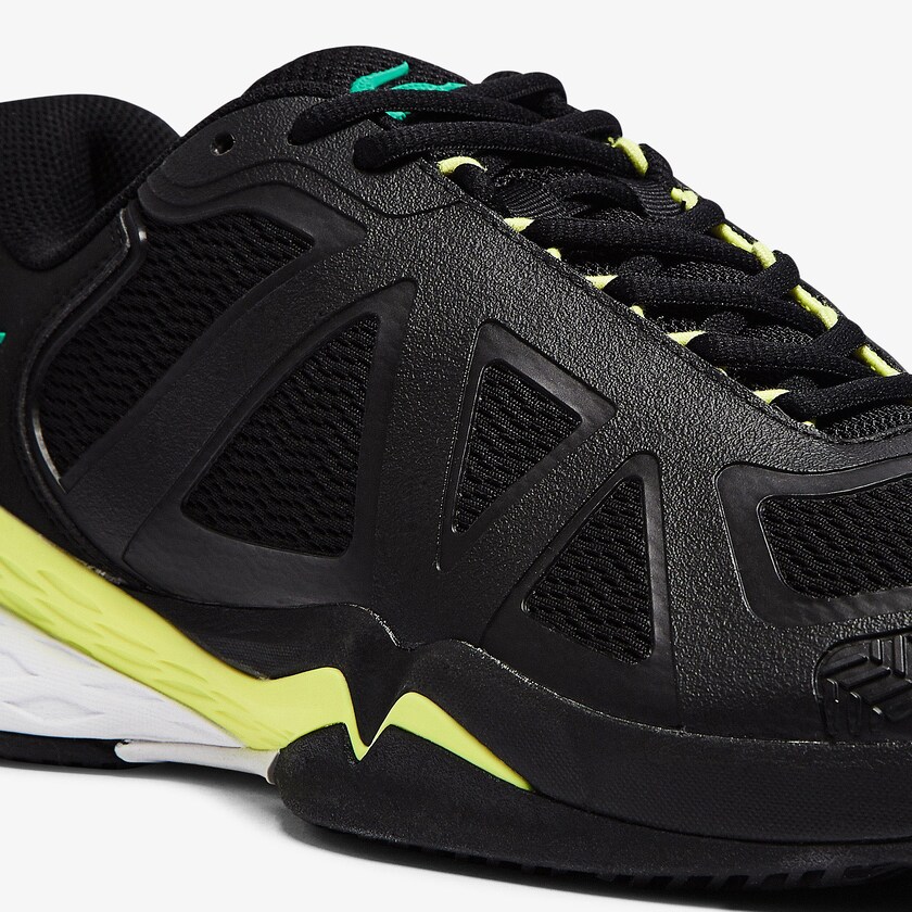 Sapatilhas Pretas Luz Amarelas Masculino Lacoste LC Scale II Textile NB9-65376D7