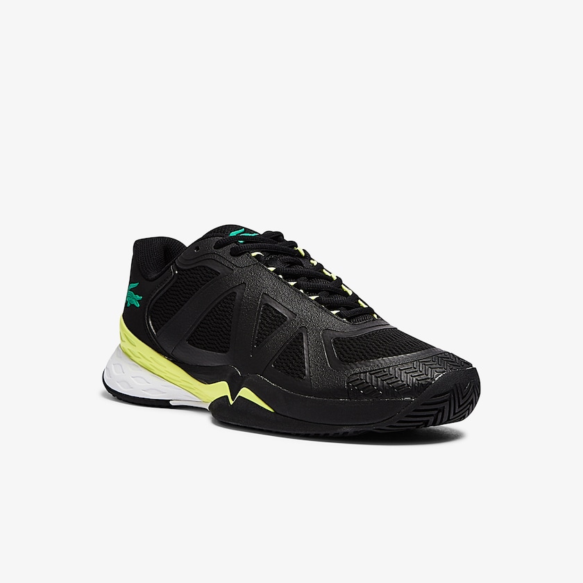 Sapatilhas Pretas Luz Amarelas Masculino Lacoste LC Scale II Textile NB9-65376D7