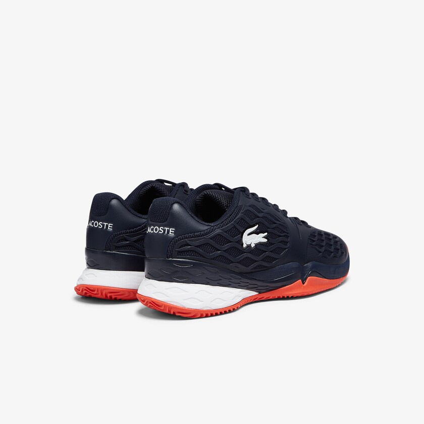 Sapatilhas Azul Marinho Vermelhas Masculino Lacoste LC Scale Roland Garros Textile JF8-91209C9