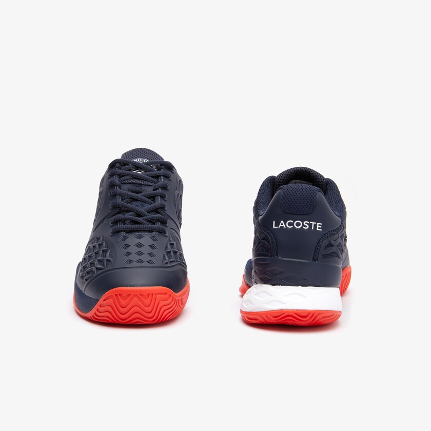Sapatilhas Azul Marinho Vermelhas Masculino Lacoste LC Scale Roland Garros Textile JF8-91209C9