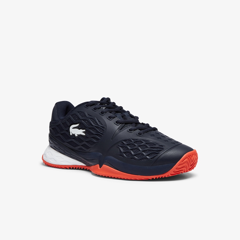 Sapatilhas Azul Marinho Vermelhas Masculino Lacoste LC Scale Roland Garros Textile JF8-91209C9
