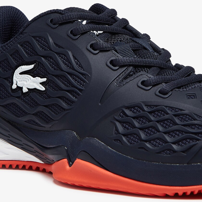 Sapatilhas Azul Marinho Vermelhas Feminino Lacoste LC Scale Roland Garros Textile ET6-97839J1
