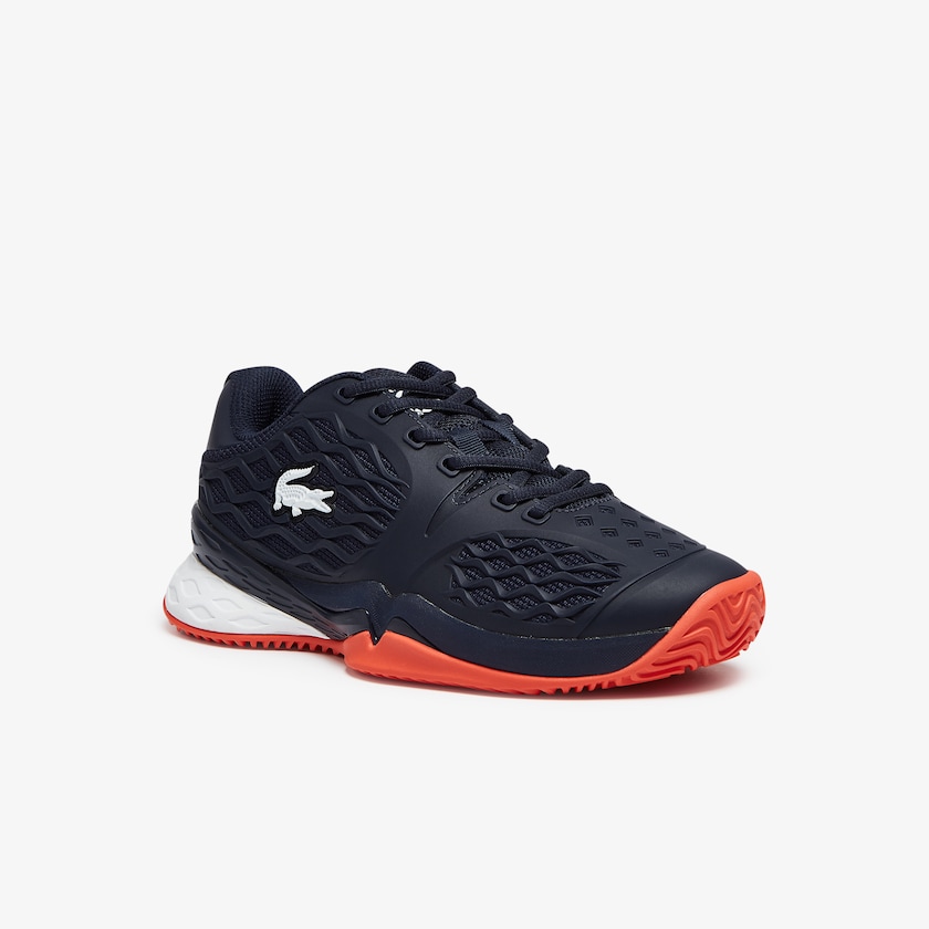 Sapatilhas Azul Marinho Vermelhas Feminino Lacoste LC Scale Roland Garros Textile ET6-97839J1