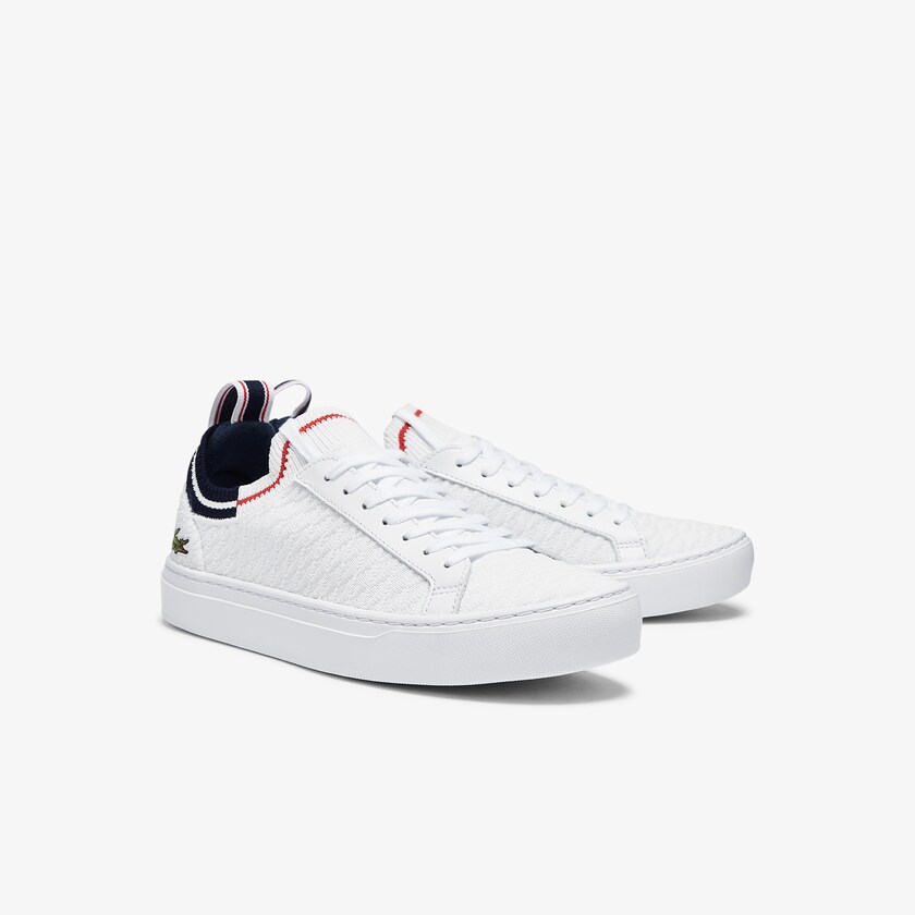 Sapatilhas Branco Bege Masculino Lacoste La Piquée Textile WG0-13521N5