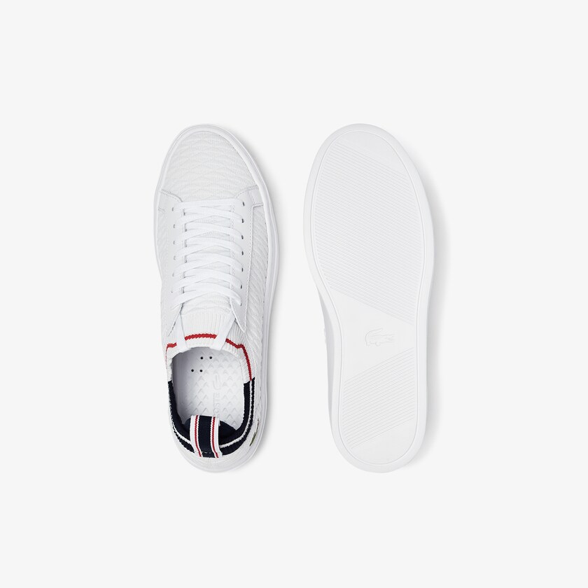Sapatilhas Branco Bege Masculino Lacoste La Piquée Textile WG0-13521N5