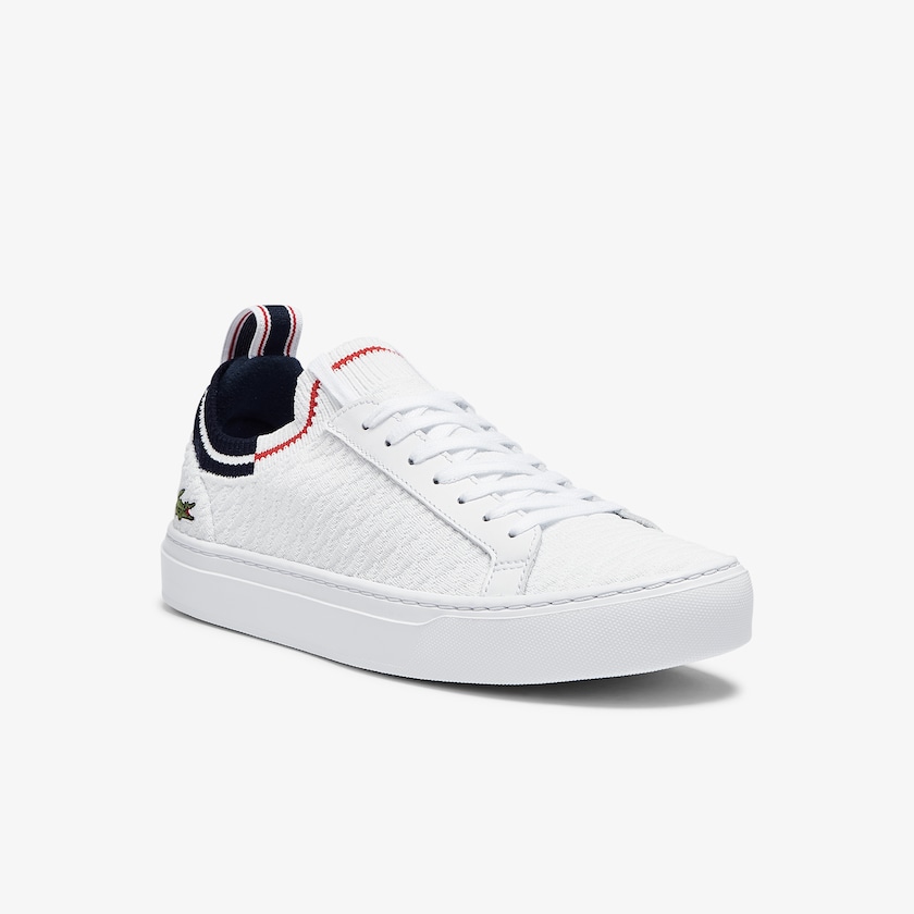 Sapatilhas Branco Bege Masculino Lacoste La Piquée Textile WG0-13521N5