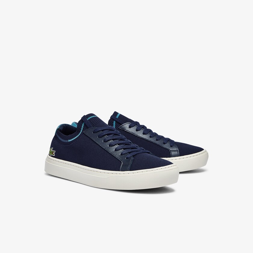 Sapatilhas Azul Marinho Masculino Lacoste La Piquée Textile Knit DQ3-32823H4