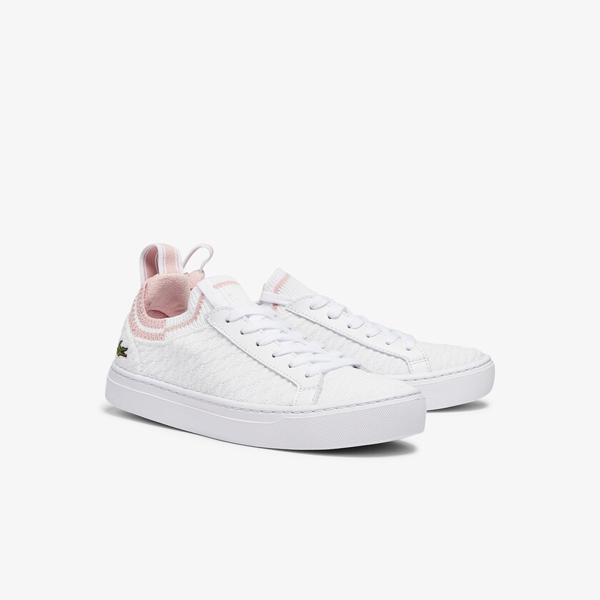 Sapatilhas Branco Rosa Feminino Lacoste La Piquée Textile UV5-07150T3